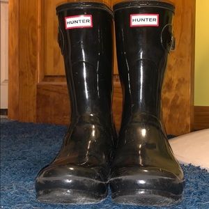 Hunter Rainboots, Black, Size 10. Worn twice